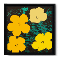 FLOWERS - YELLOW / WHITE ON BLUE 11.72 - NOT BY ME