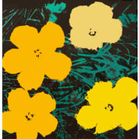 FLOWERS - YELLOW / WHITE ON BLUE 11.72 - NOT BY ME